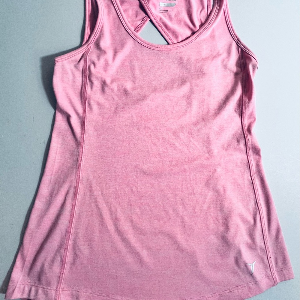 Bubblegum Pink Casual Old Navy RacerbackTank Small Active Go Dri Cutout Back